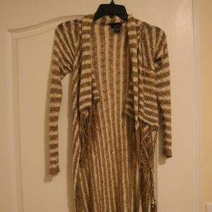 Crochet Striped Cardigan